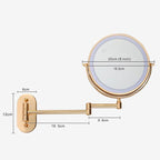 Gold Rechargeable LED Makeup Magnifying Mirror