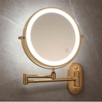 Gold Rechargeable LED Makeup Magnifying Mirror