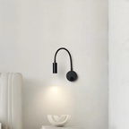 Wireless LED Wall Light with Flexible Arm in Black