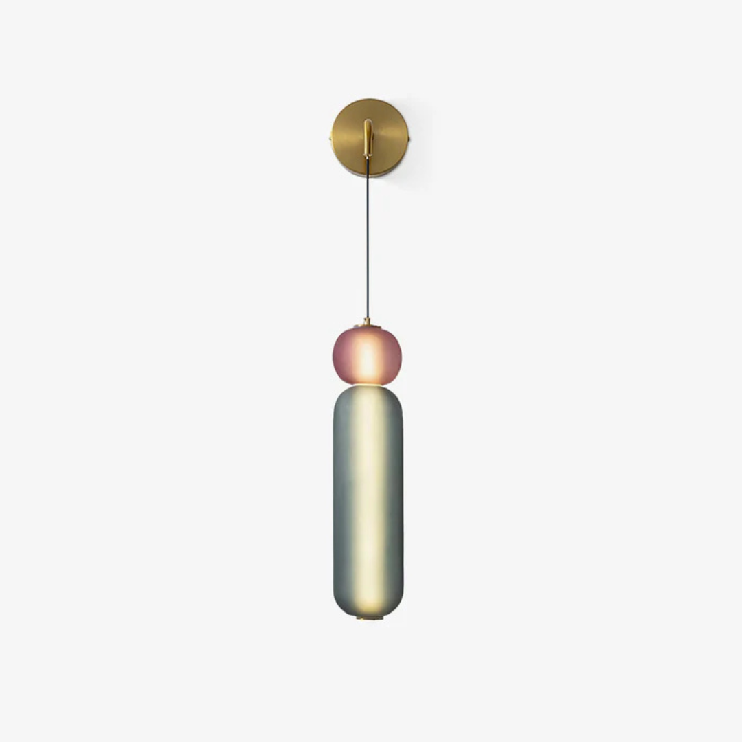 Modern LED Wall Light in Black and Gold Design