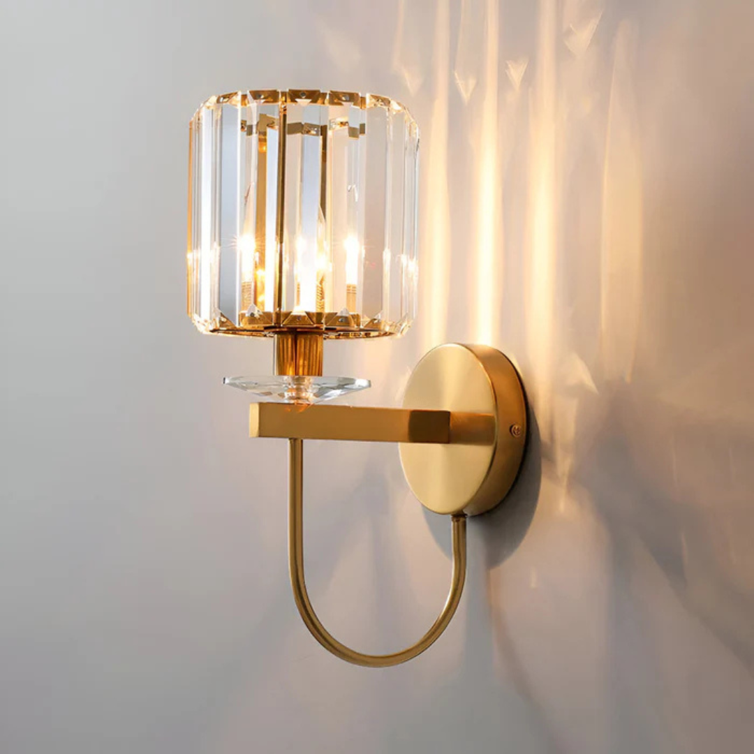 Vintage Crystal LED Wall Lamp for Indoor Use