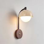 Modern Travertine Glass Wall Lamp – Arco
