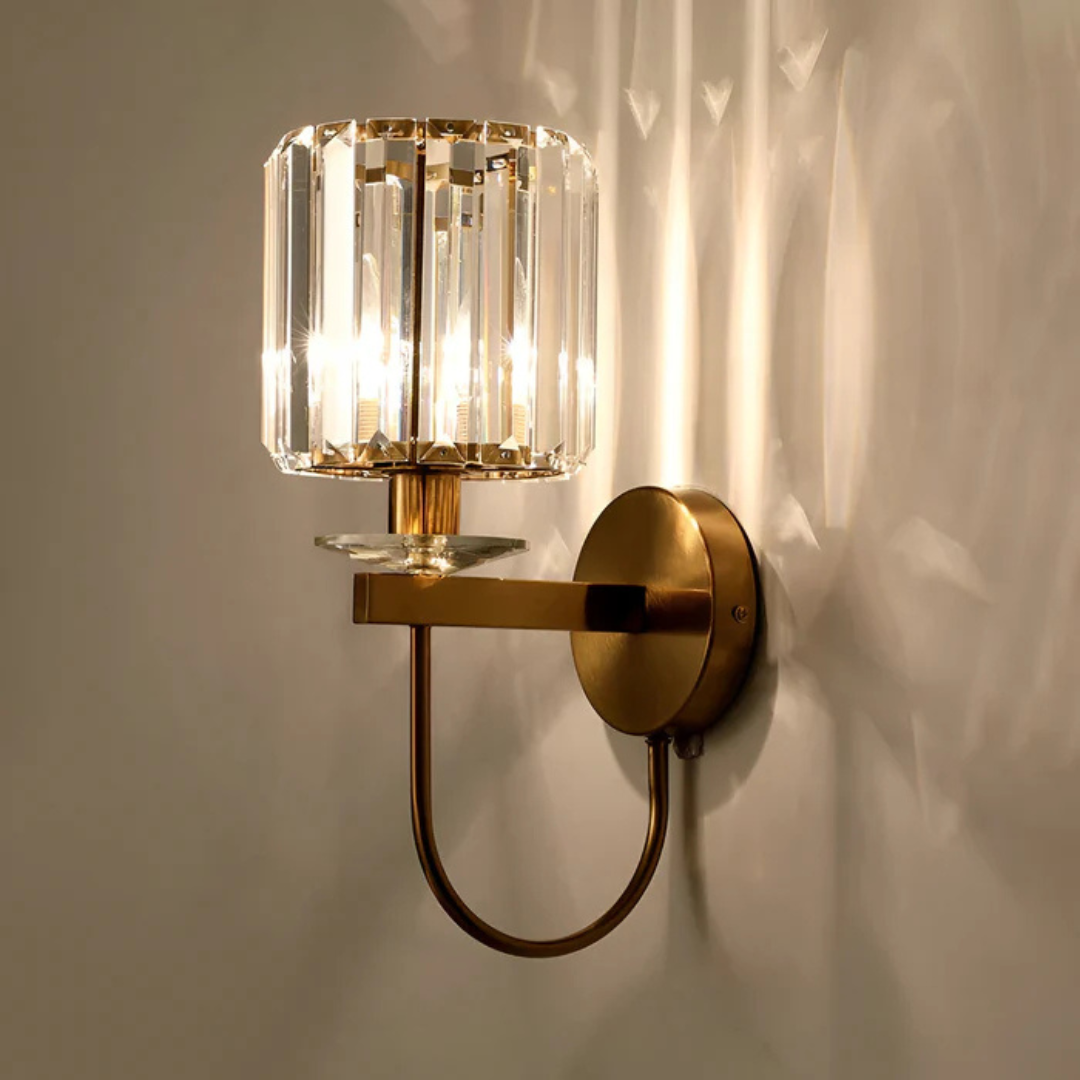 Vintage Crystal LED Wall Lamp for Indoor Use