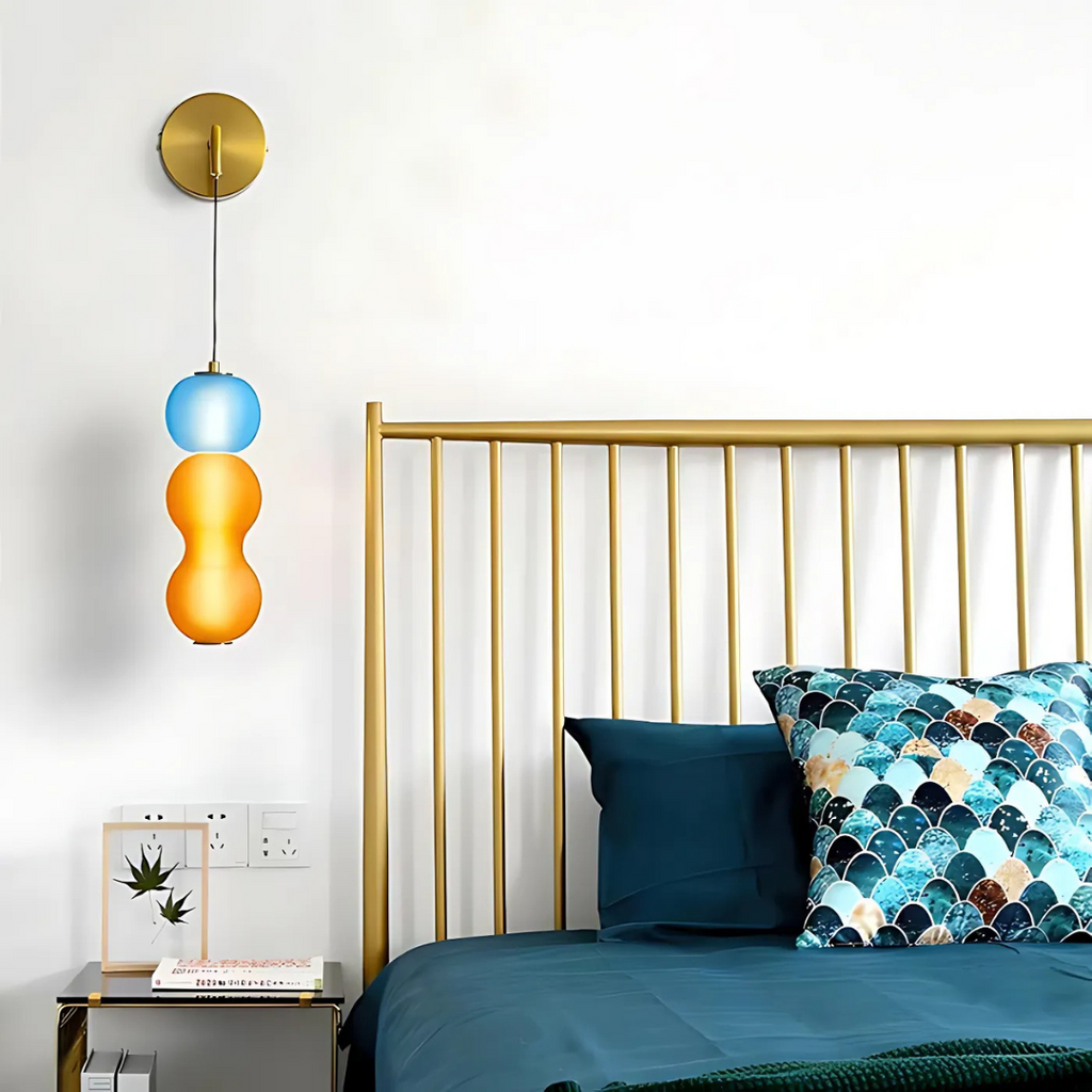 Modern LED Wall Light in Black and Gold Design