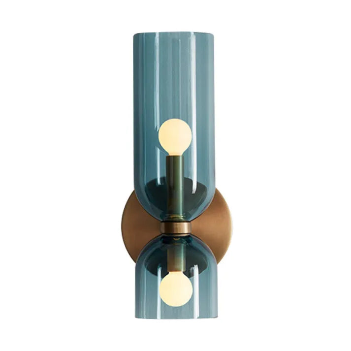 Modern Double Glass Wall Light Fixture