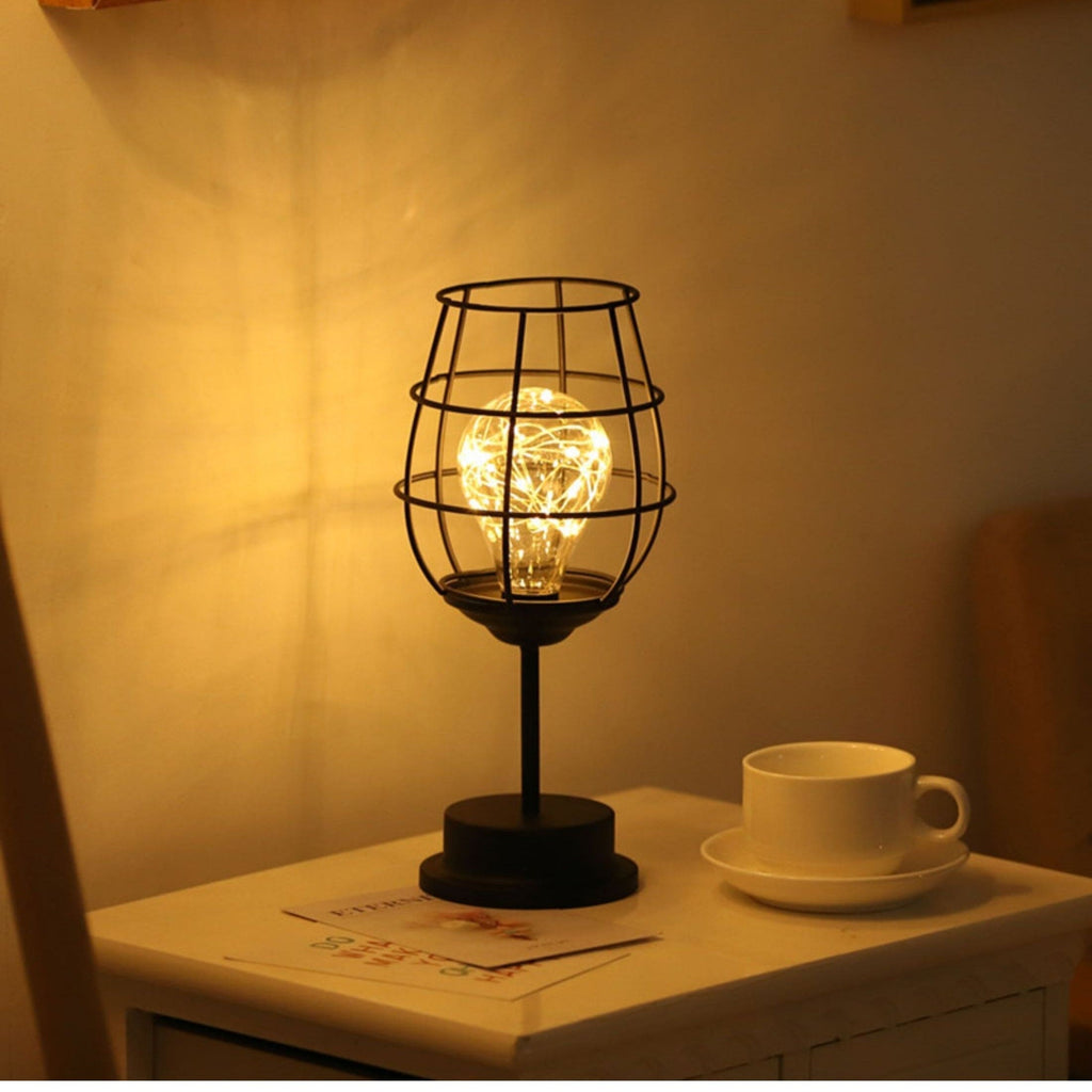 Modern Black Table Lamp with Fabric Shade 45cm