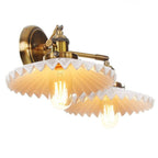 Double Ceramic Wall Lamp – Antique Gold Vintage Style