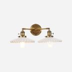 Double Ceramic Wall Lamp – Antique Gold Vintage Style