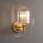 Vintage Crystal Wall Sconce Light Fixture
