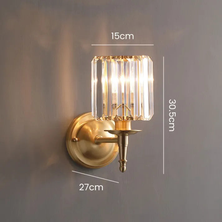 Vintage Crystal Wall Sconce Light Fixture