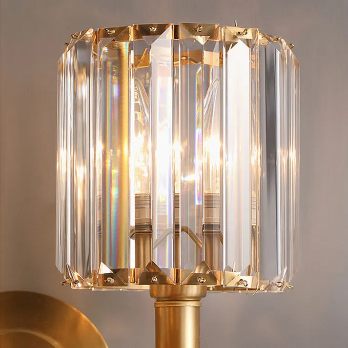 Vintage Crystal Wall Sconce Light Fixture