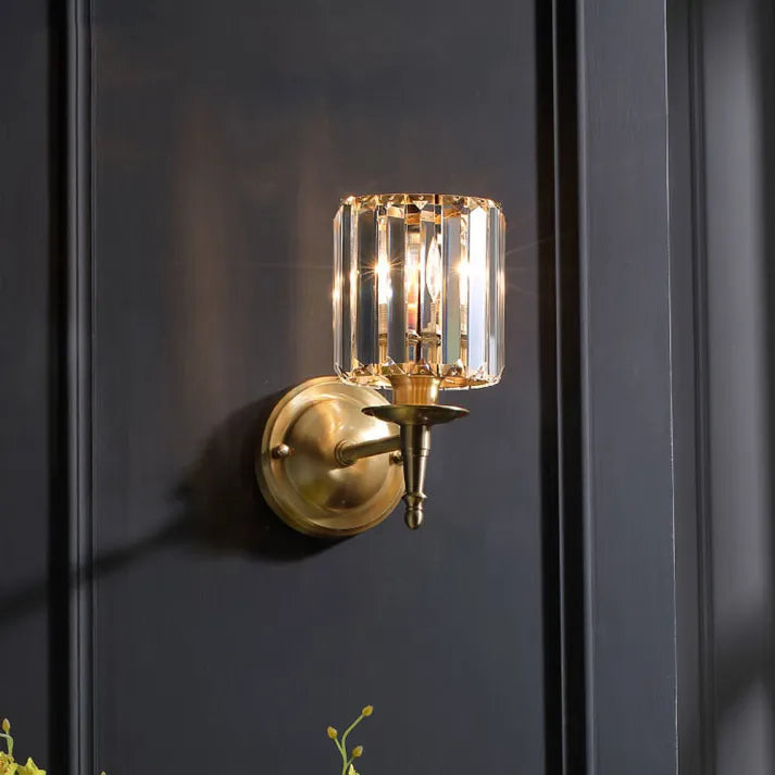 Vintage Crystal Wall Sconce Light Fixture