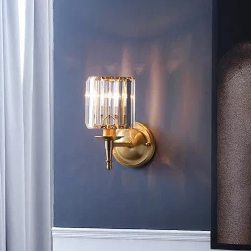 Vintage Crystal Wall Sconce Light Fixture