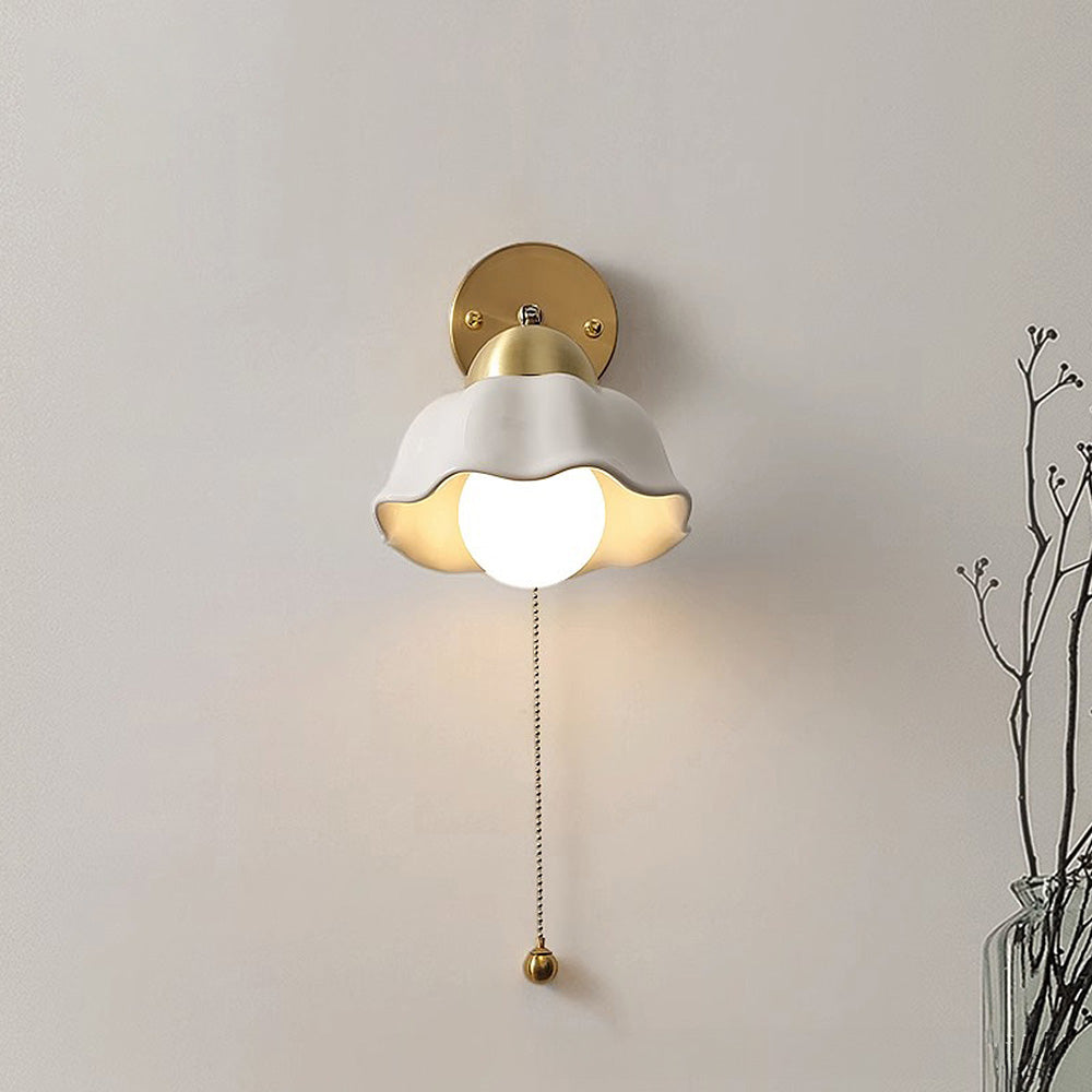 Retro French Flower Wall Light – E27 Fixture