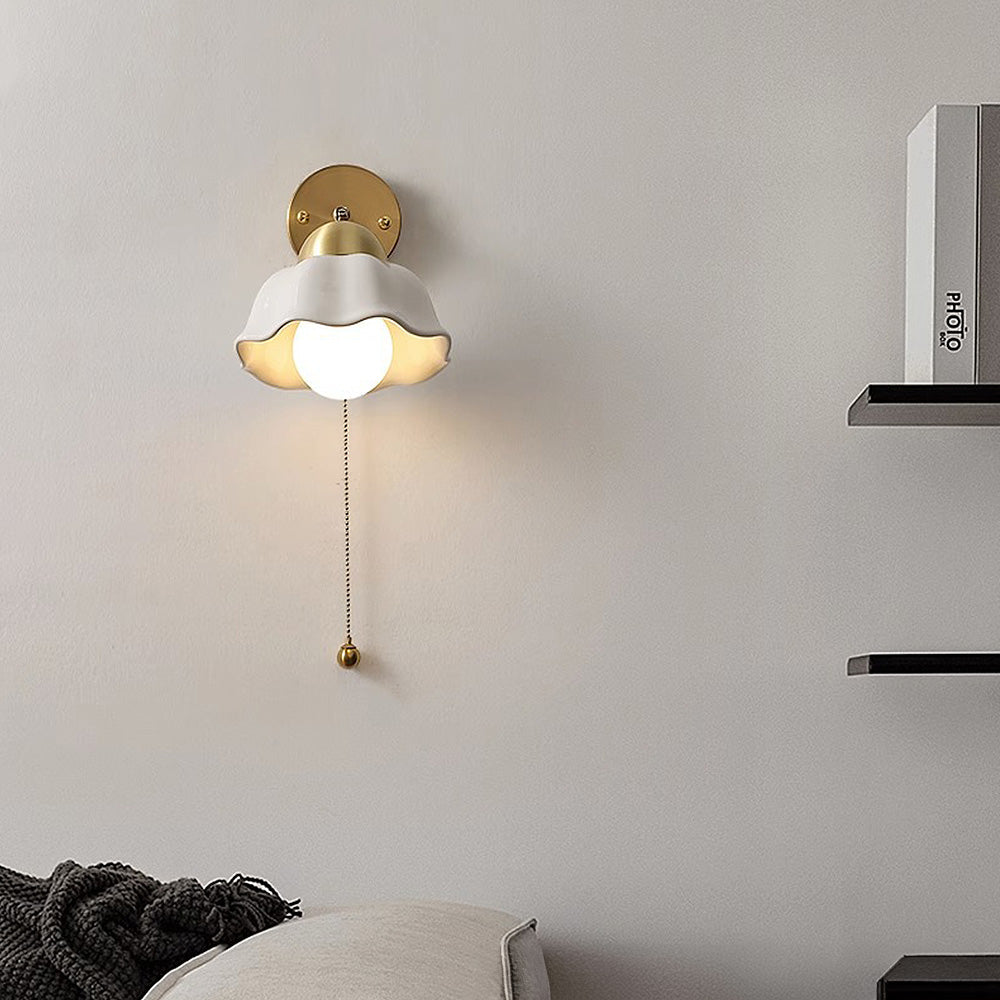 Retro French Flower Wall Light – E27 Fixture