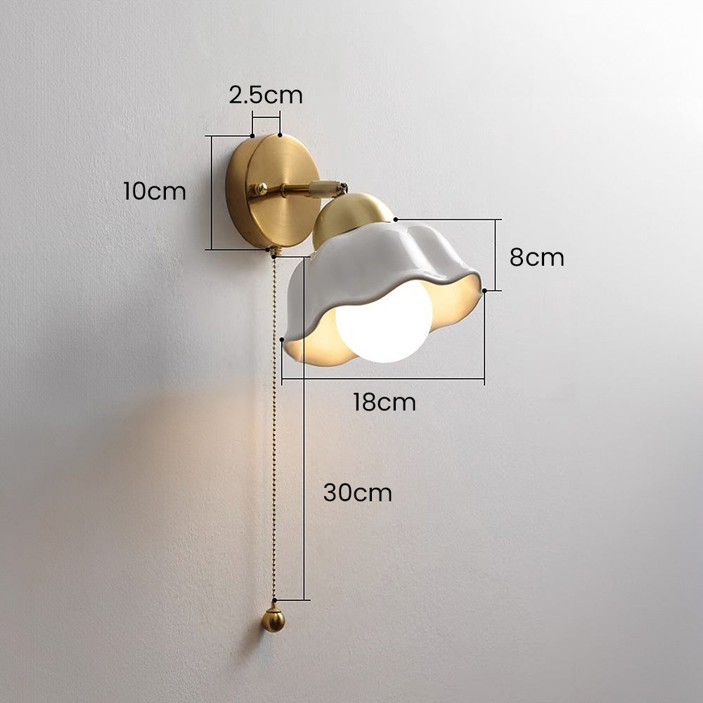Retro French Flower Wall Light – E27 Fixture