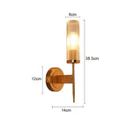 Stainless Steel Wall Lamp with Glass Shade