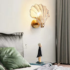 Shell Glass Wall Light – Warm LED Decorative Fixture