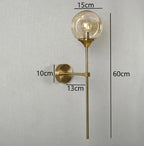Scandinavian Glass Wall Lamp with Warm LED Light