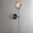 Scandinavian Glass Wall Lamp with Warm LED Light