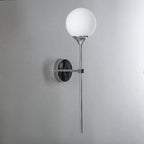 Scandinavian Glass Wall Lamp with Warm LED Light