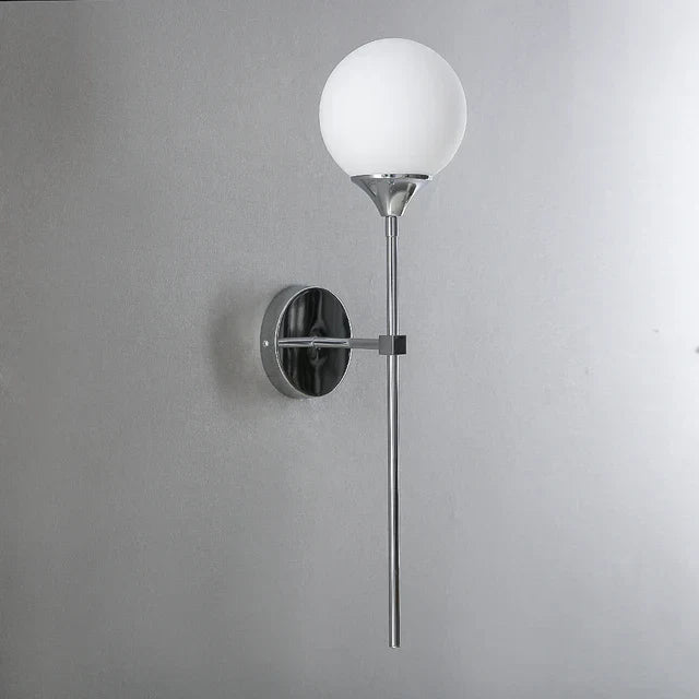 Scandinavian Glass Wall Lamp with Warm LED Light