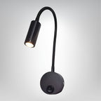 Wireless LED Wall Light with Flexible Arm in Black