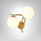 Glass and Copper LED Wall Light with Warm White Glow