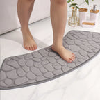 Curved Non-Slip Bathroom Mat with Ergonomic Design