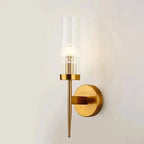 Stainless Steel Wall Lamp with Glass Shade