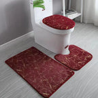 Gold Toilet Seat Cover and Bathroom Mat Set Non-Slip