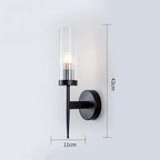 Stainless Steel Wall Lamp with Glass Shade