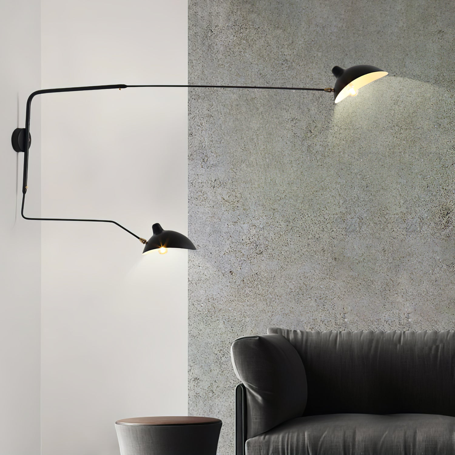 Serge Mouille Style Adjustable Wall Sconce Lamp