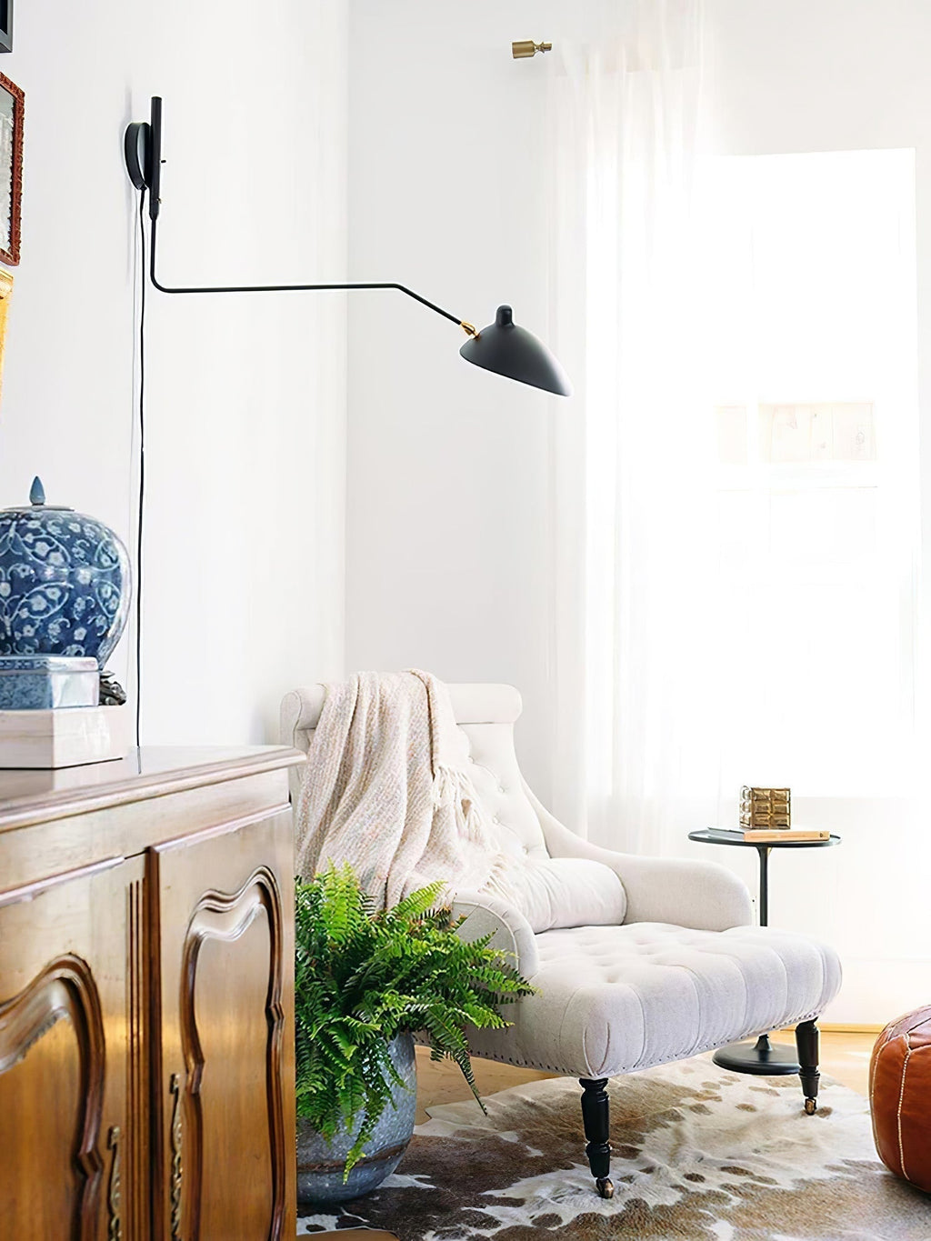 Serge Mouille Style Adjustable Wall Sconce Lamp