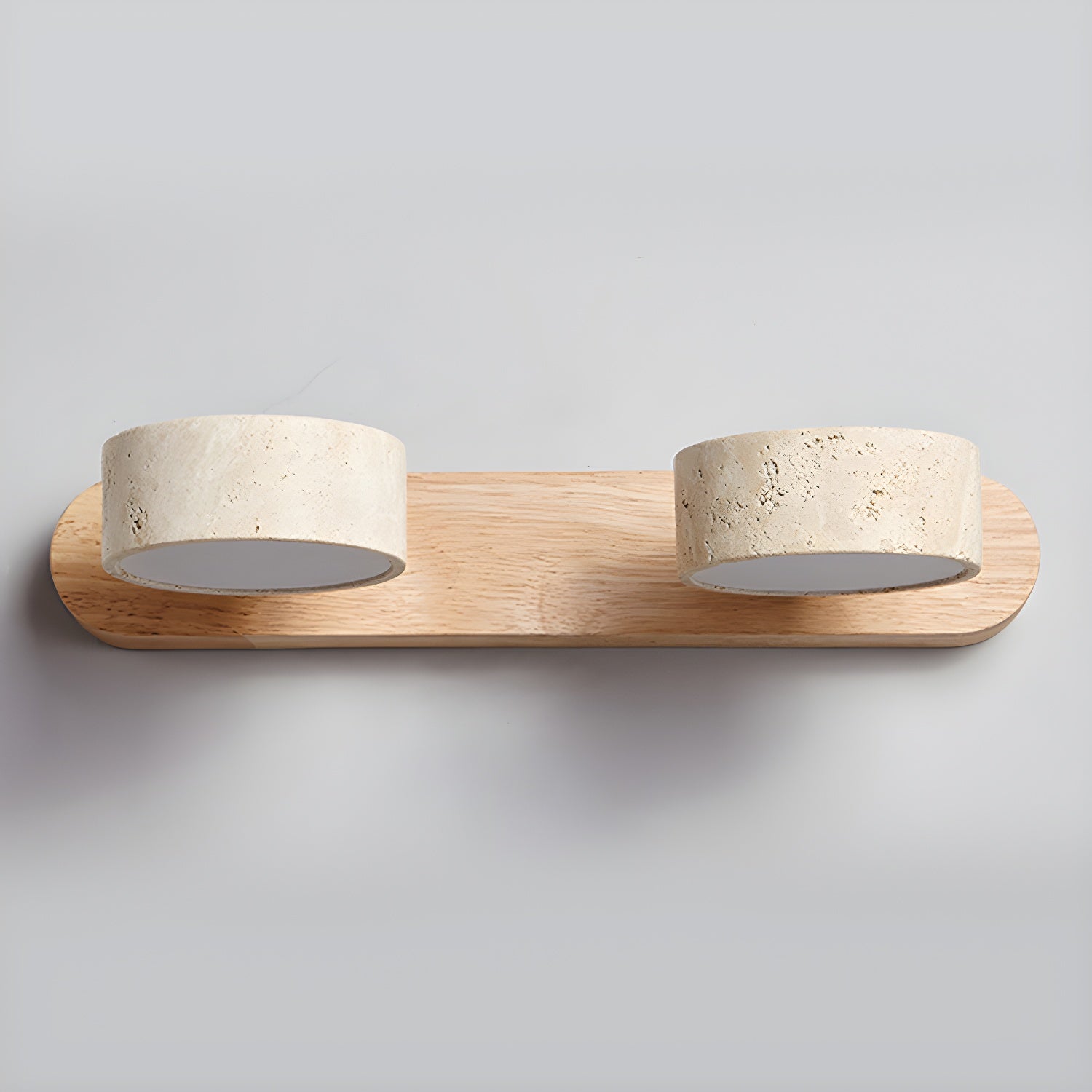 Travertine Stone Dual LED Wall Light Fixture