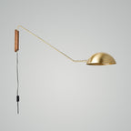 Swing Arm Wall Lamp with Dome Shade