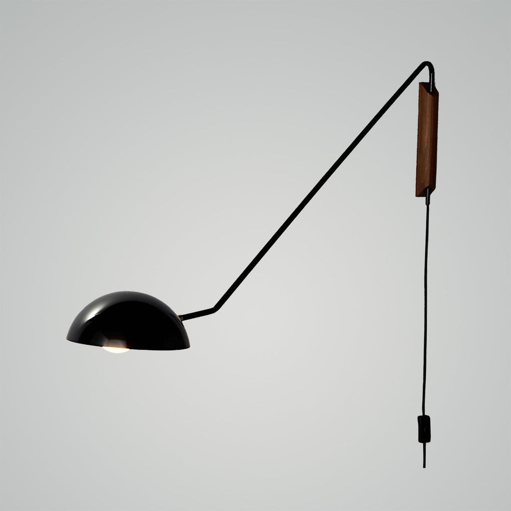 Swing Arm Wall Lamp with Dome Shade
