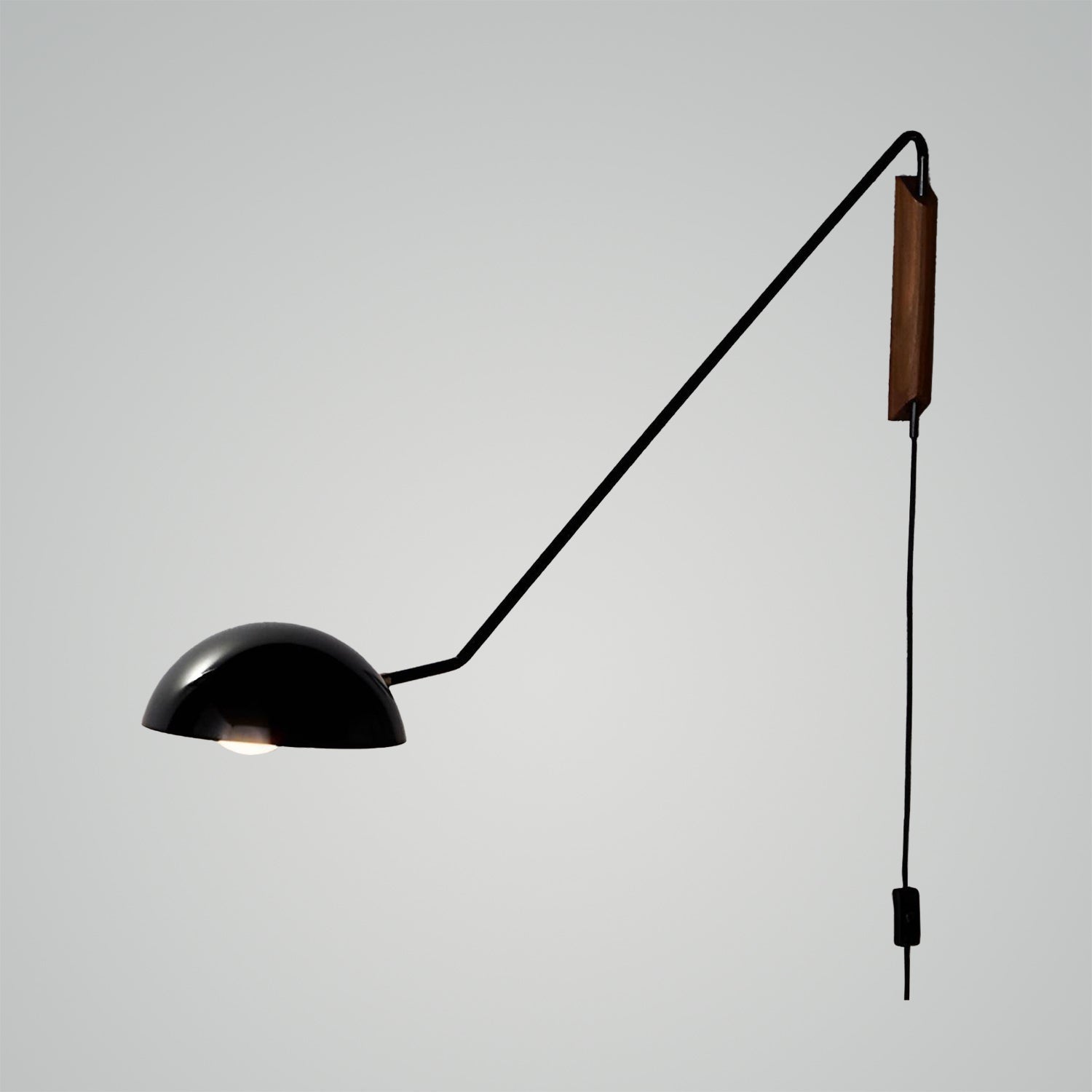 Swing Arm Wall Lamp with Dome Shade