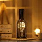 Modern Black Table Lamp with Fabric Shade 45cm