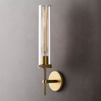 Lambert Knurled Wall Sconce – Brass & Crystal Light
