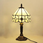 Retro Baroque Tiffany Glass LED Table Lamp E27
