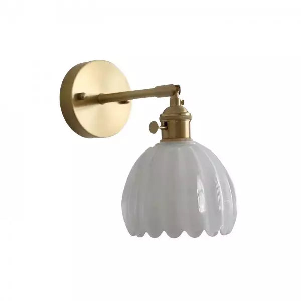 Vintage Tulip Glass Wall Sconce Light