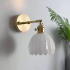 Vintage Tulip Glass Wall Sconce Light
