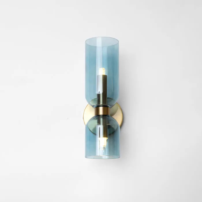 Modern Double Glass Wall Light Fixture