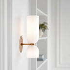 Modern Double Glass Wall Light Fixture