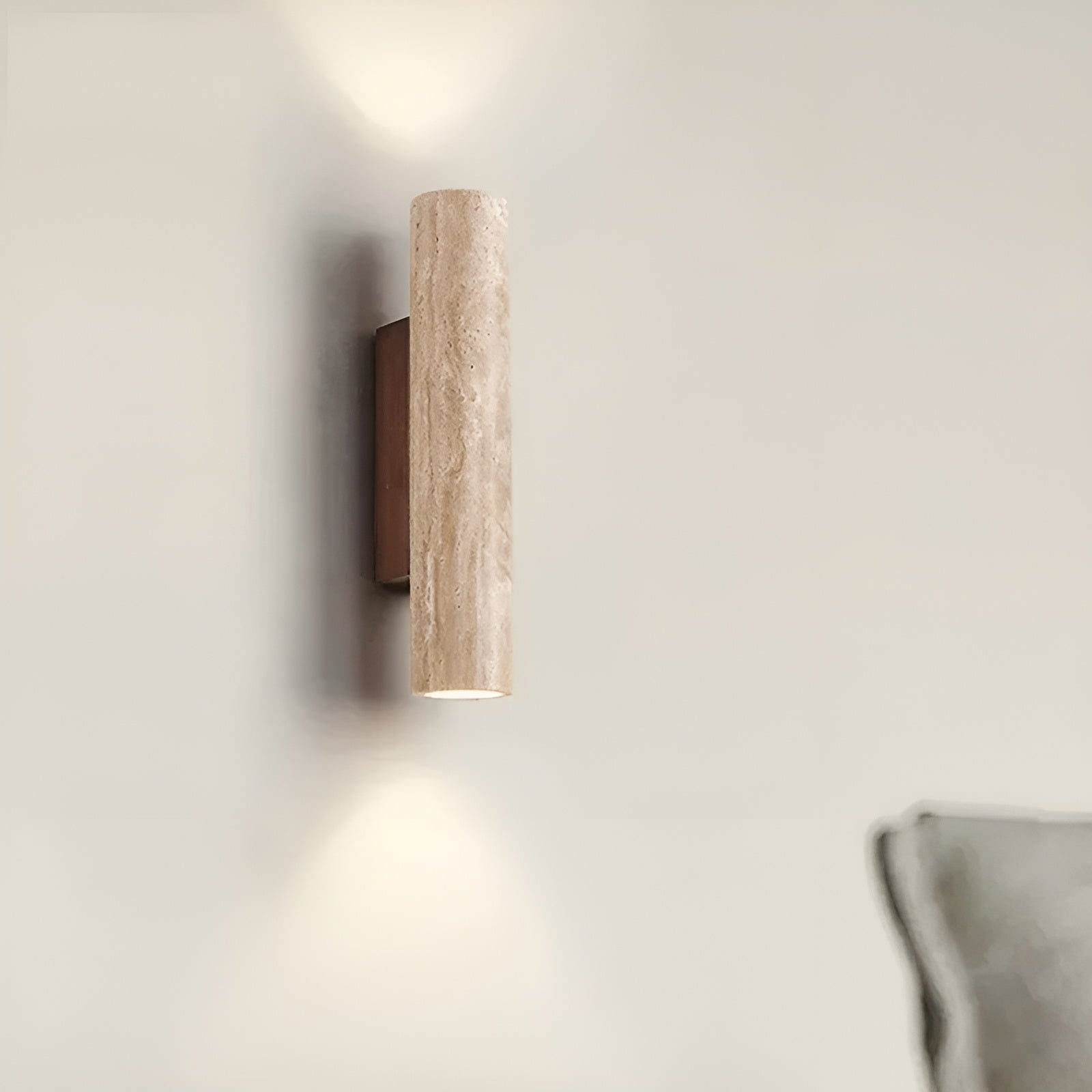 Travertine LED Wall Light – Wabi-Sabi Style Lamp